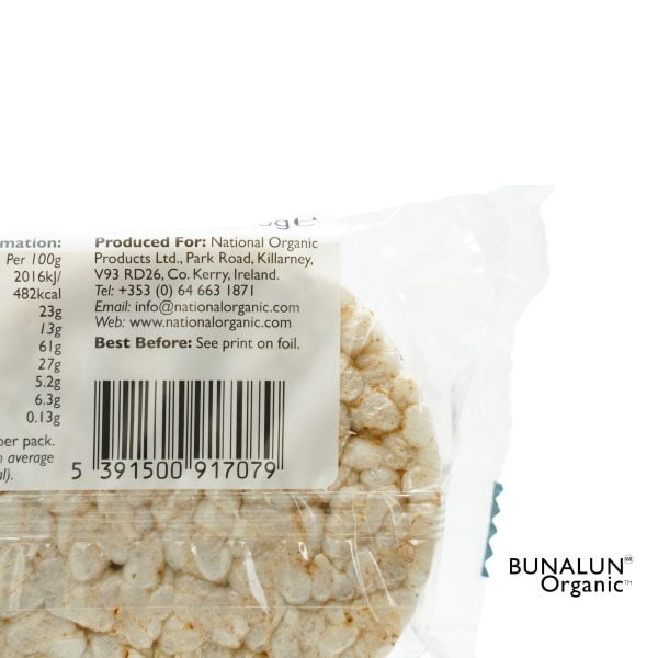 Bunalun Organic Unsalted Rice Cakes 100 gm