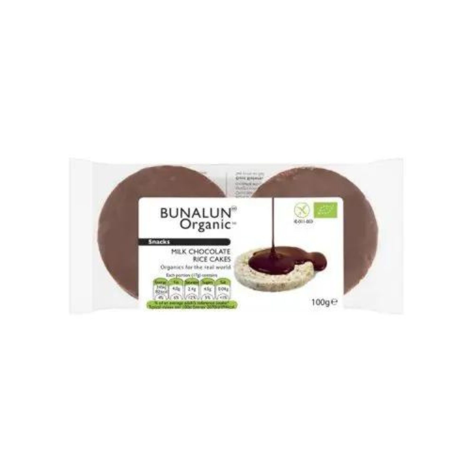Bunalun Organic Milk Chocolate Rice Cakes