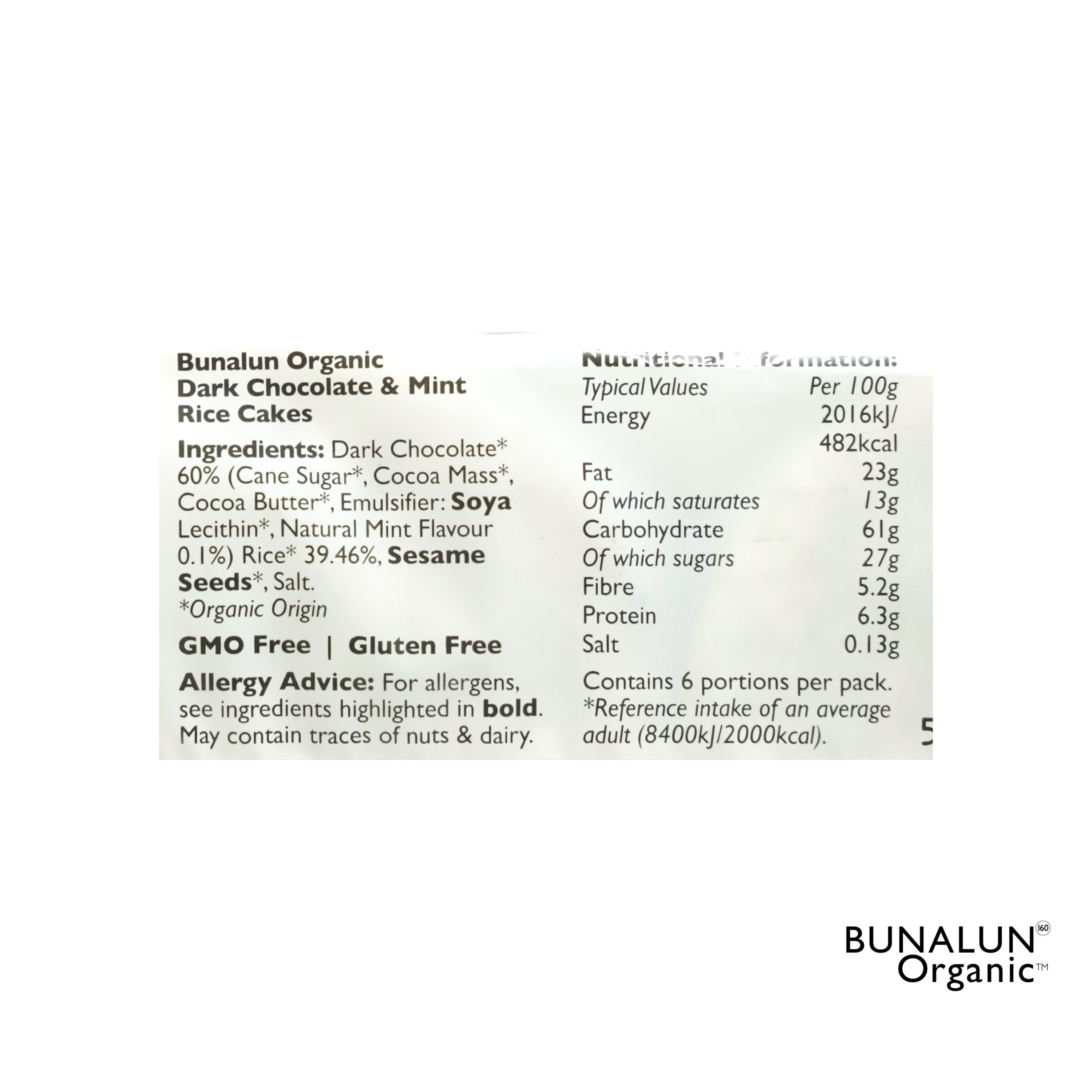 Bunalun Organic Unsalted Rice Cakes