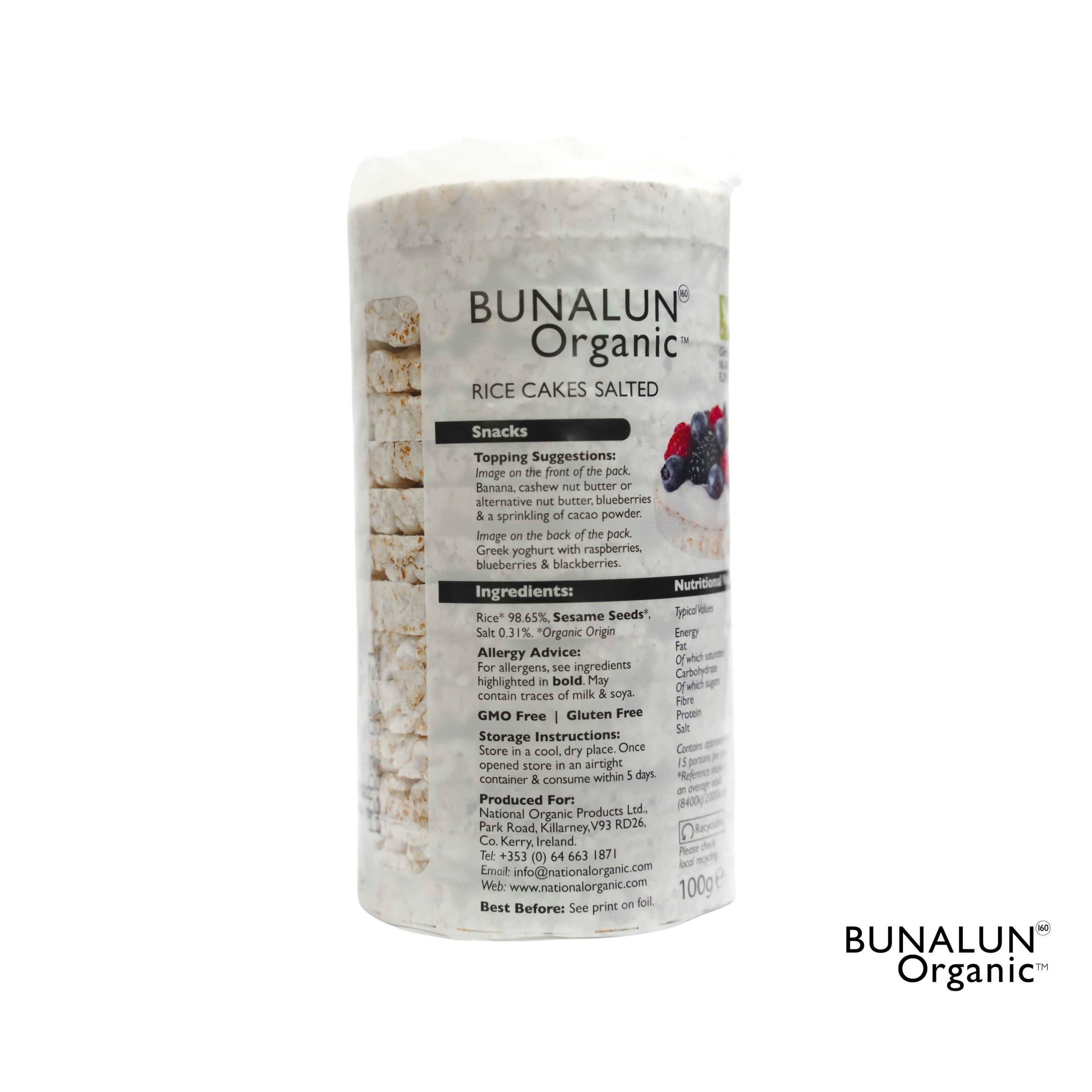 Bunalun Organic Unsalted Rice Cakes