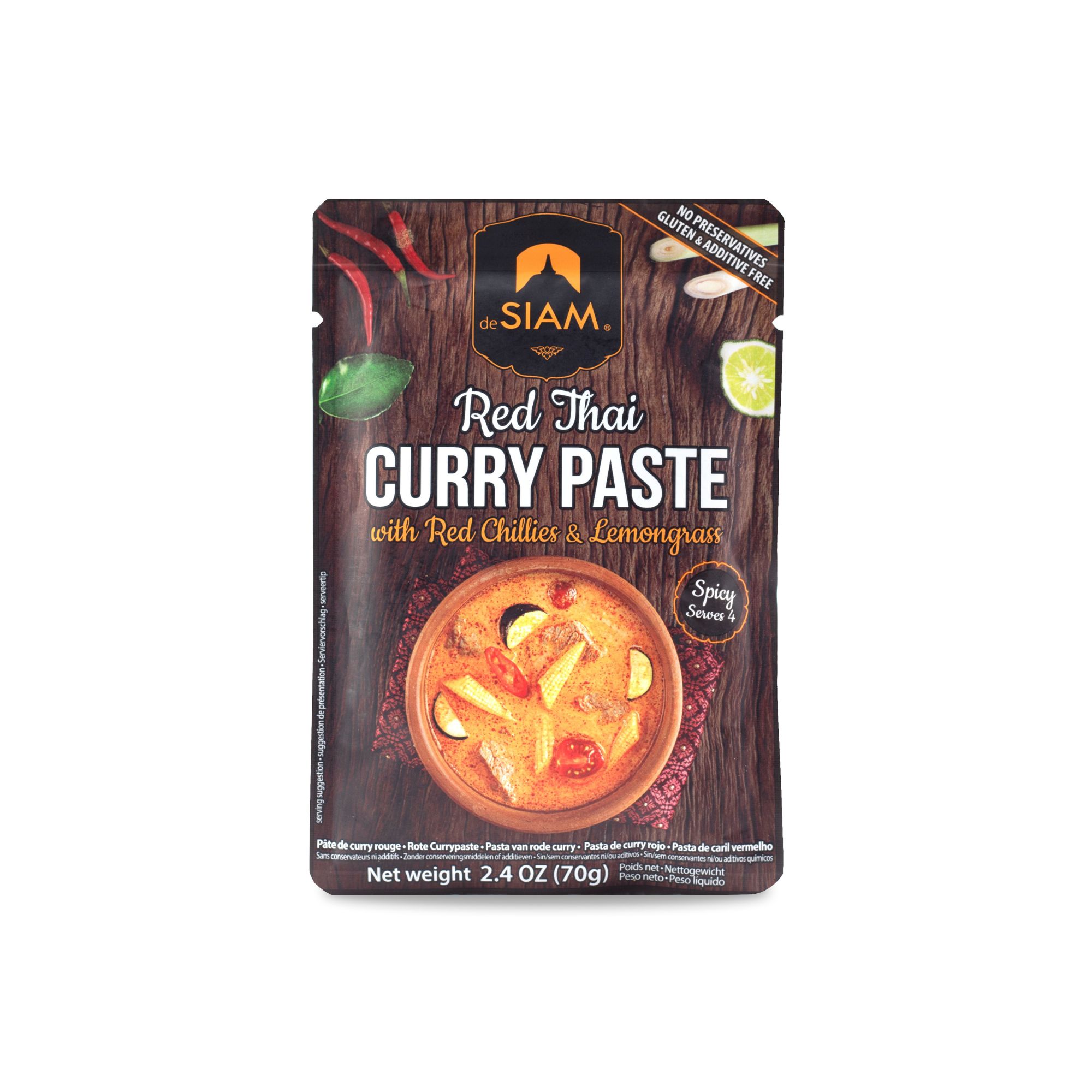 De Siam Spicy Thai Red Curry Paste
