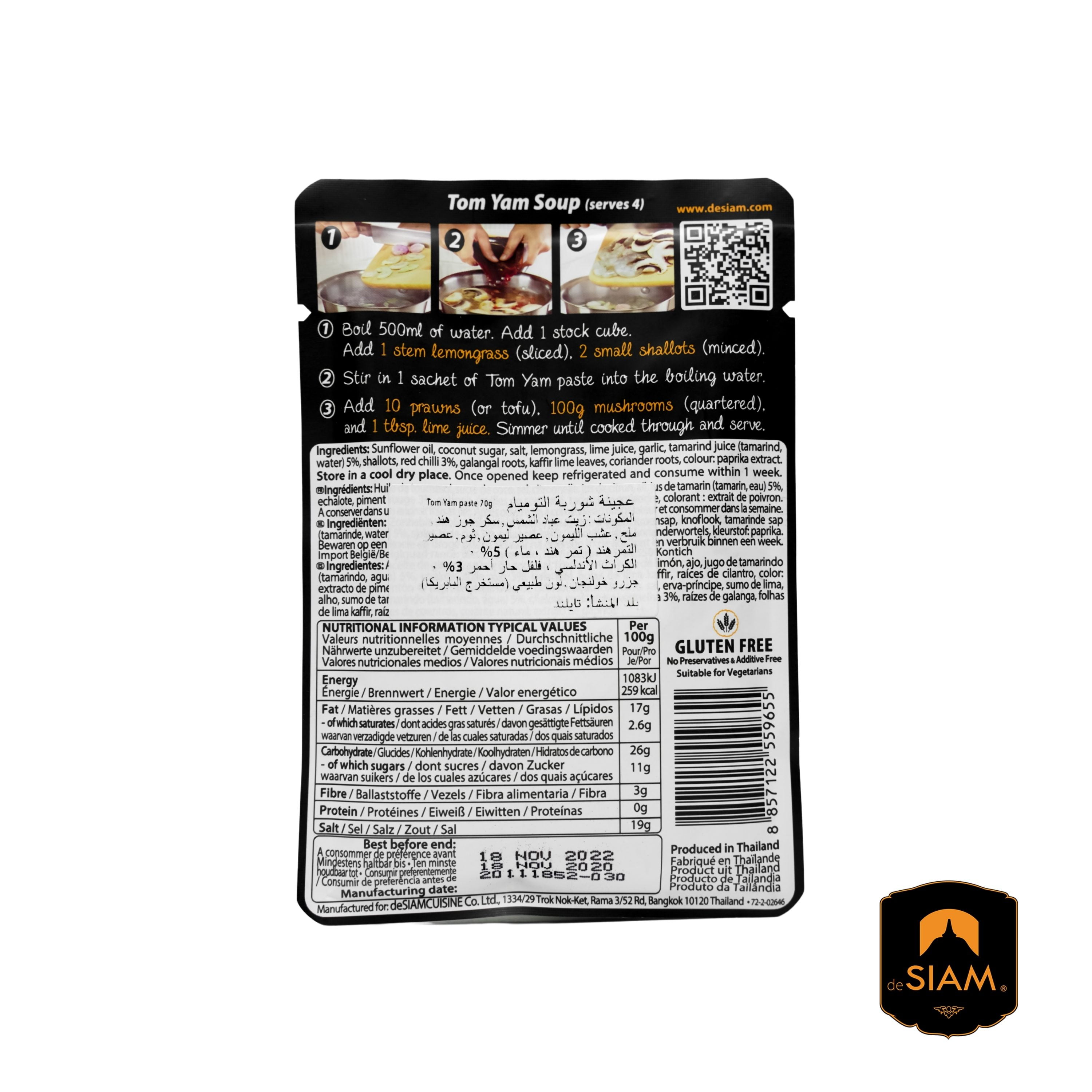 De Siam Tom Yam Spicy Soup Paste