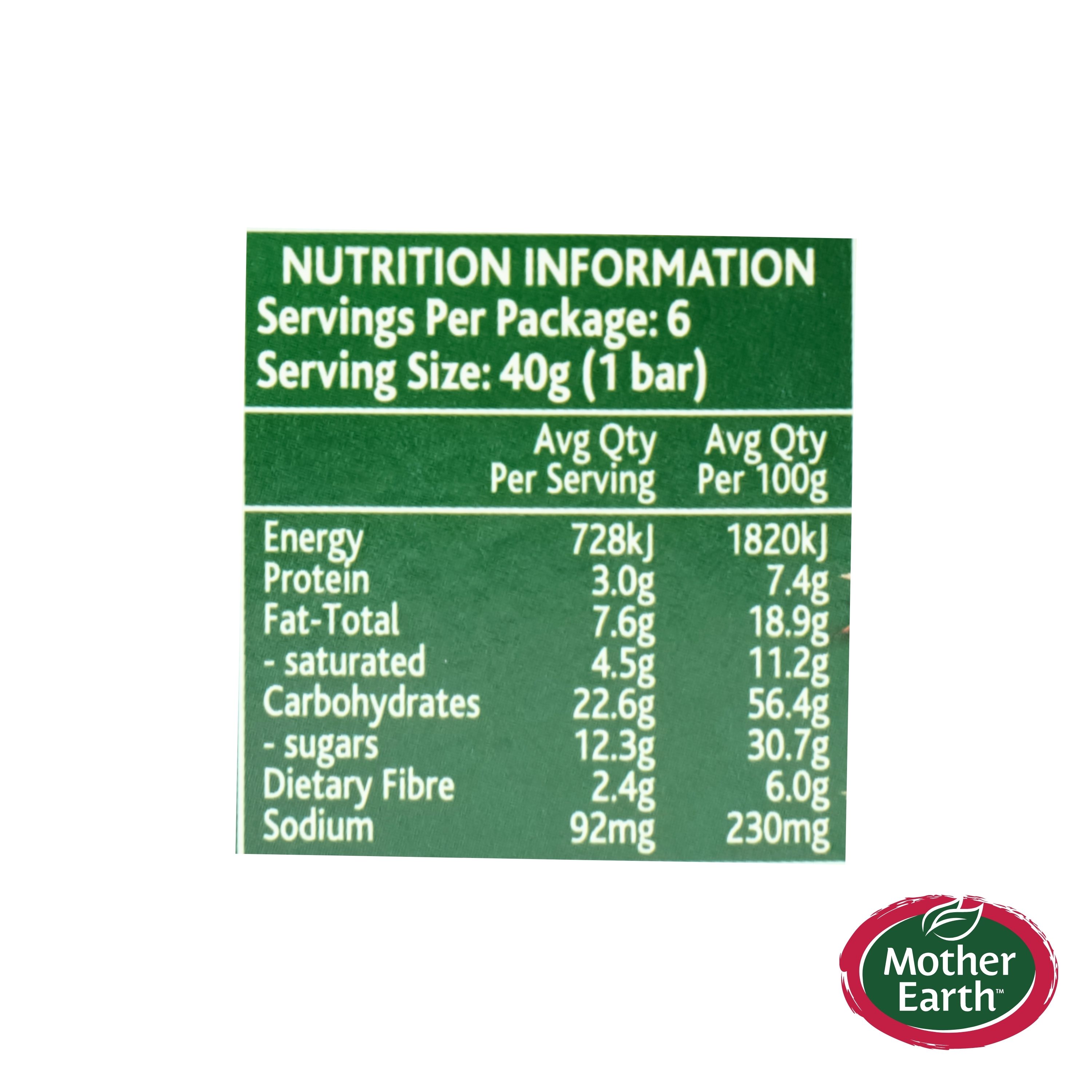 Mother Earth Baked Oaty Slices Apricot Chocolate