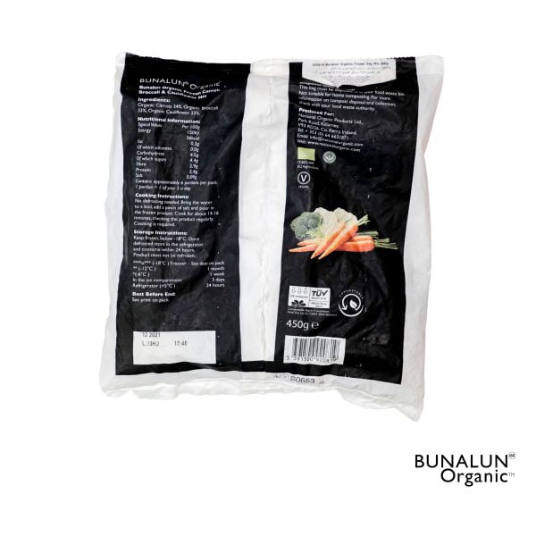 Bunalun Organic Carrot, Broccoli & Cauliflower Mix 450 gm