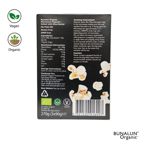 Bunalin Organic Microwave Popcorn