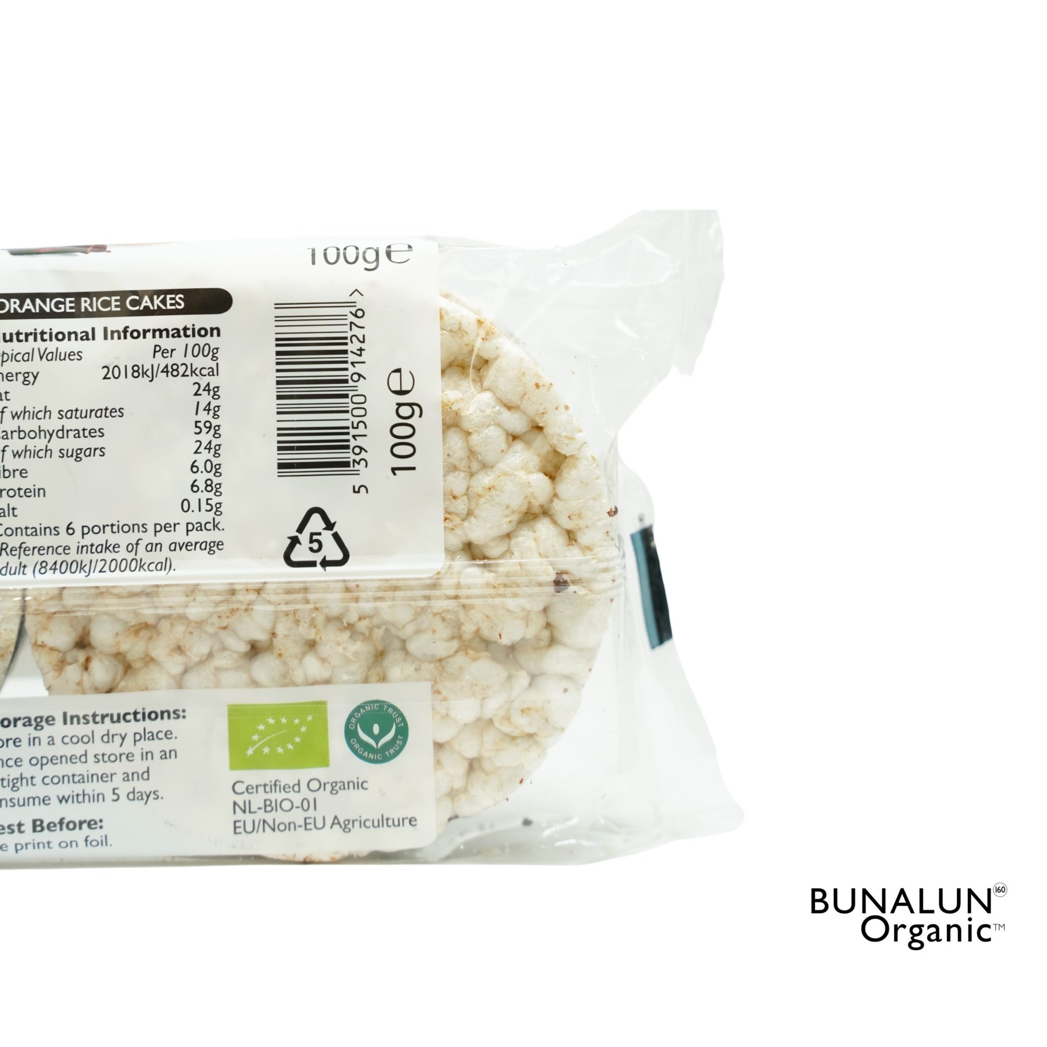 Bunalun Organic Snacks Dark Chocolate & Orange Rice Cakes Buy Like Chefs