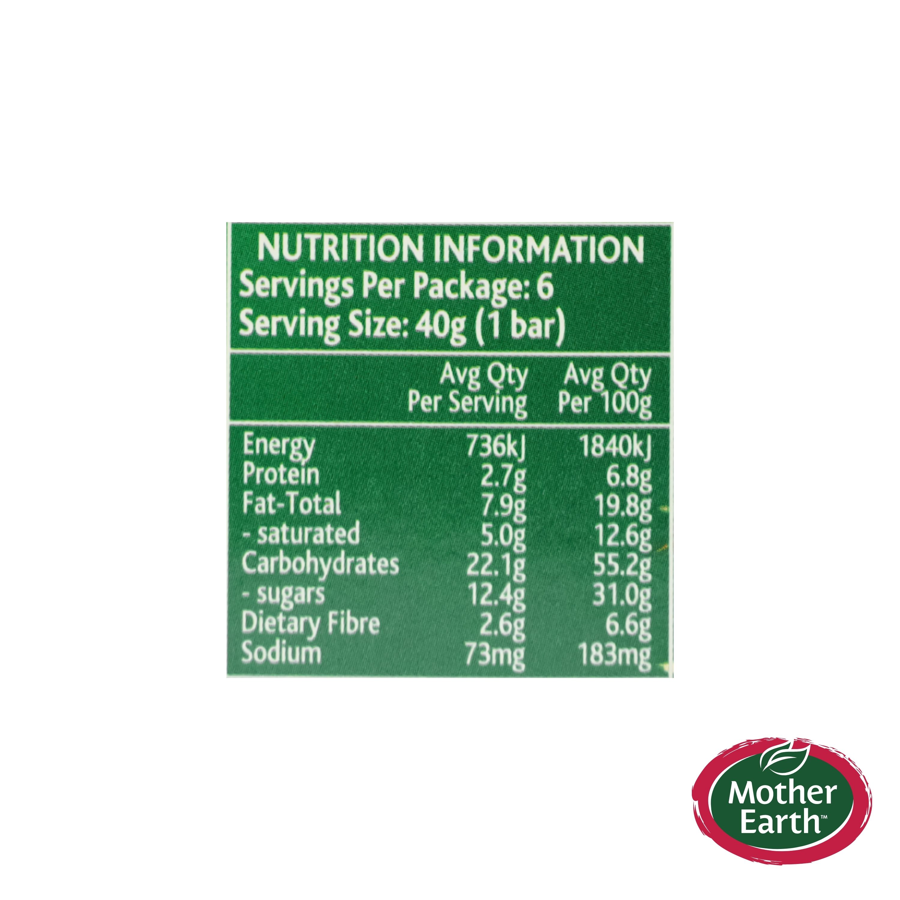 Mother Earth Baked Oaty slices Chocolate Orange