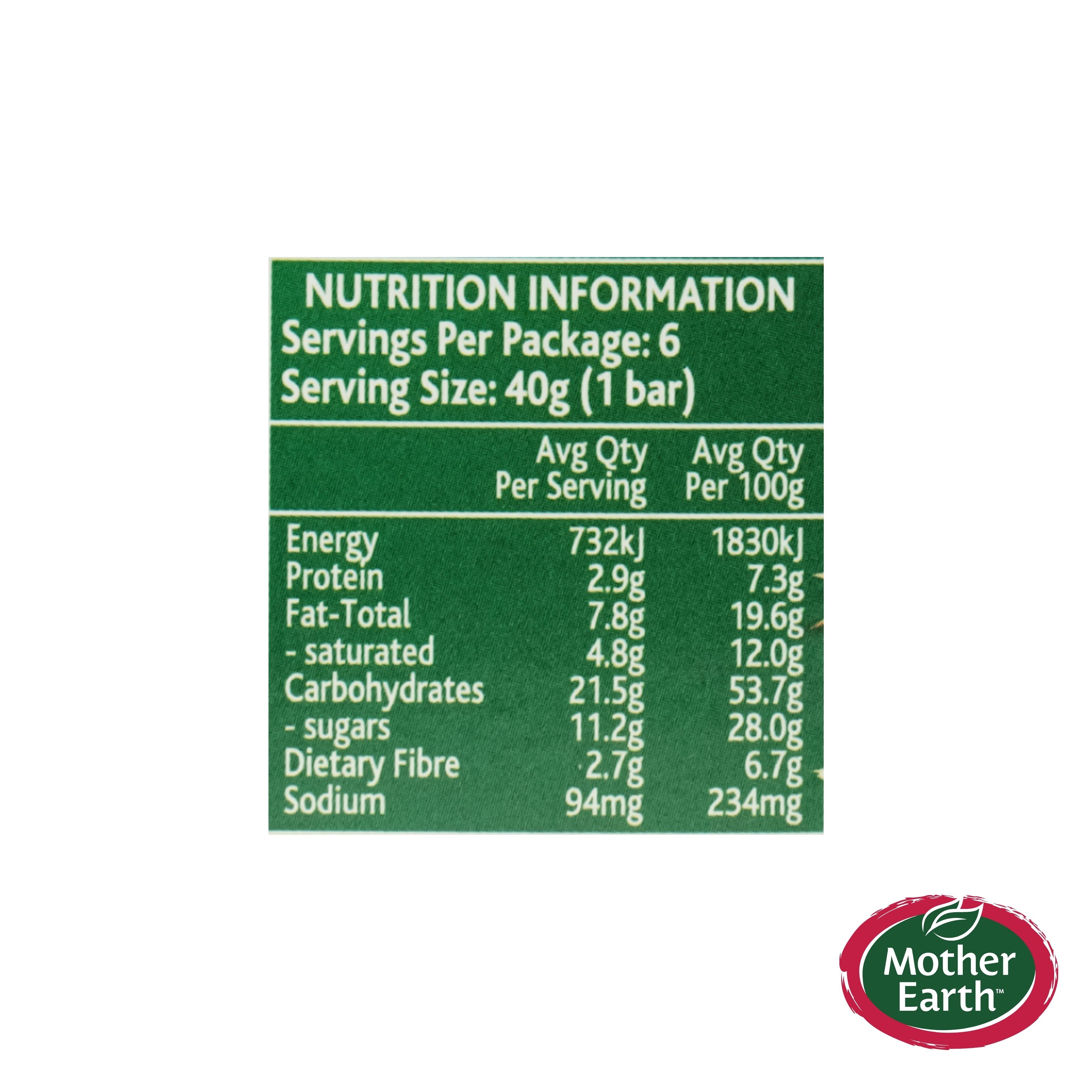 Mother Earth Baked Oaty slices Raspberry & White Chocolate