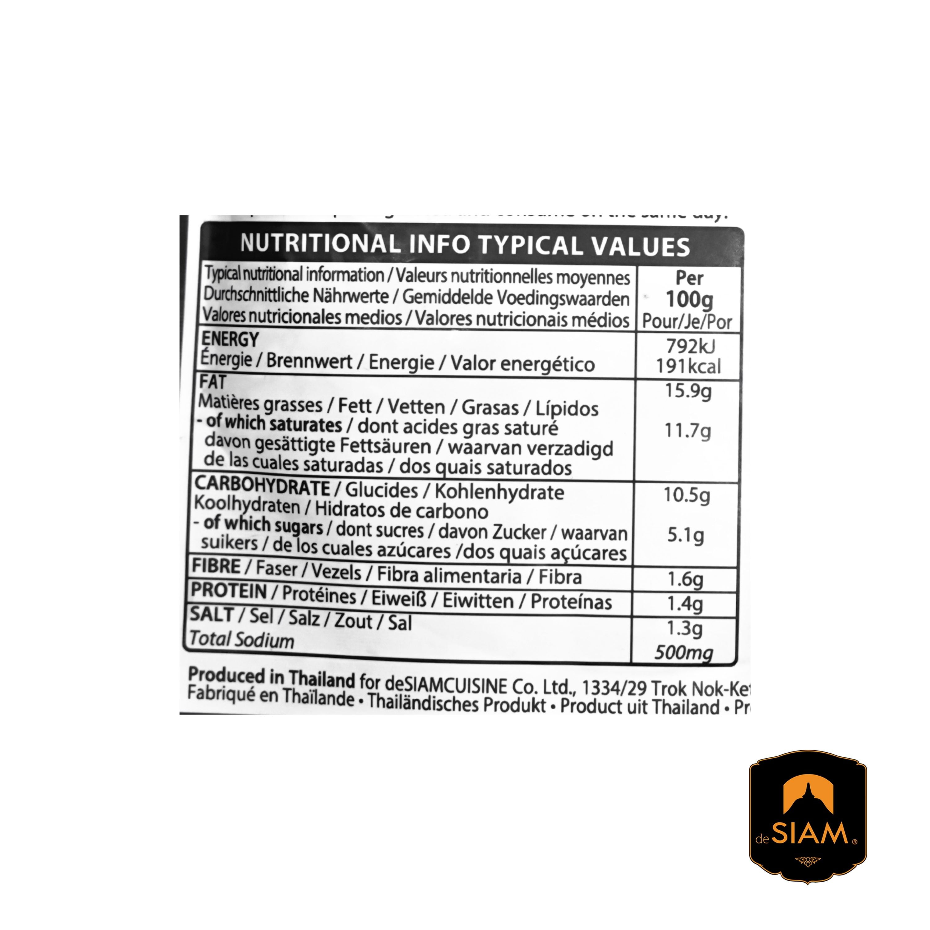 De Siam Thai Green Curry Sauce