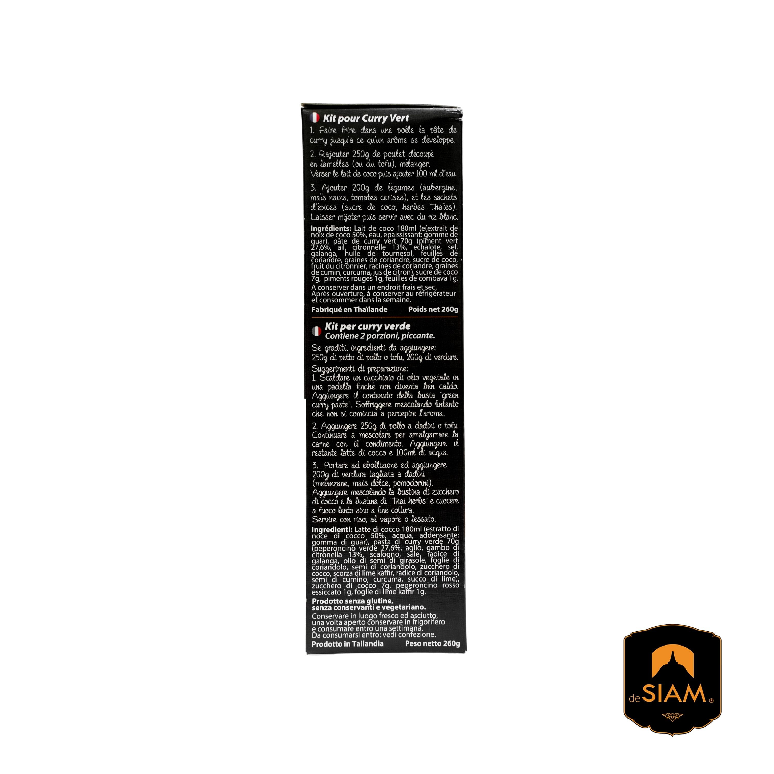 De Siam Thai Meal Kit Green Curry