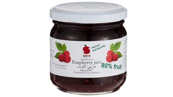 Sava Raspberry Jam 80% Fruit