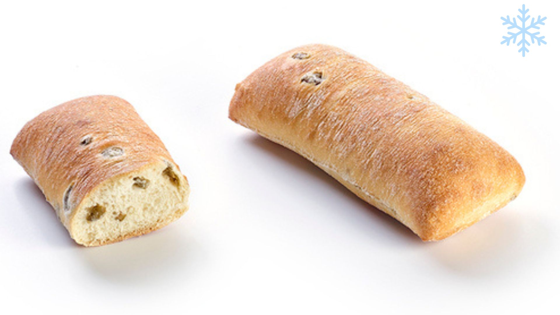 Ready to Cook Ciabatta with green olives