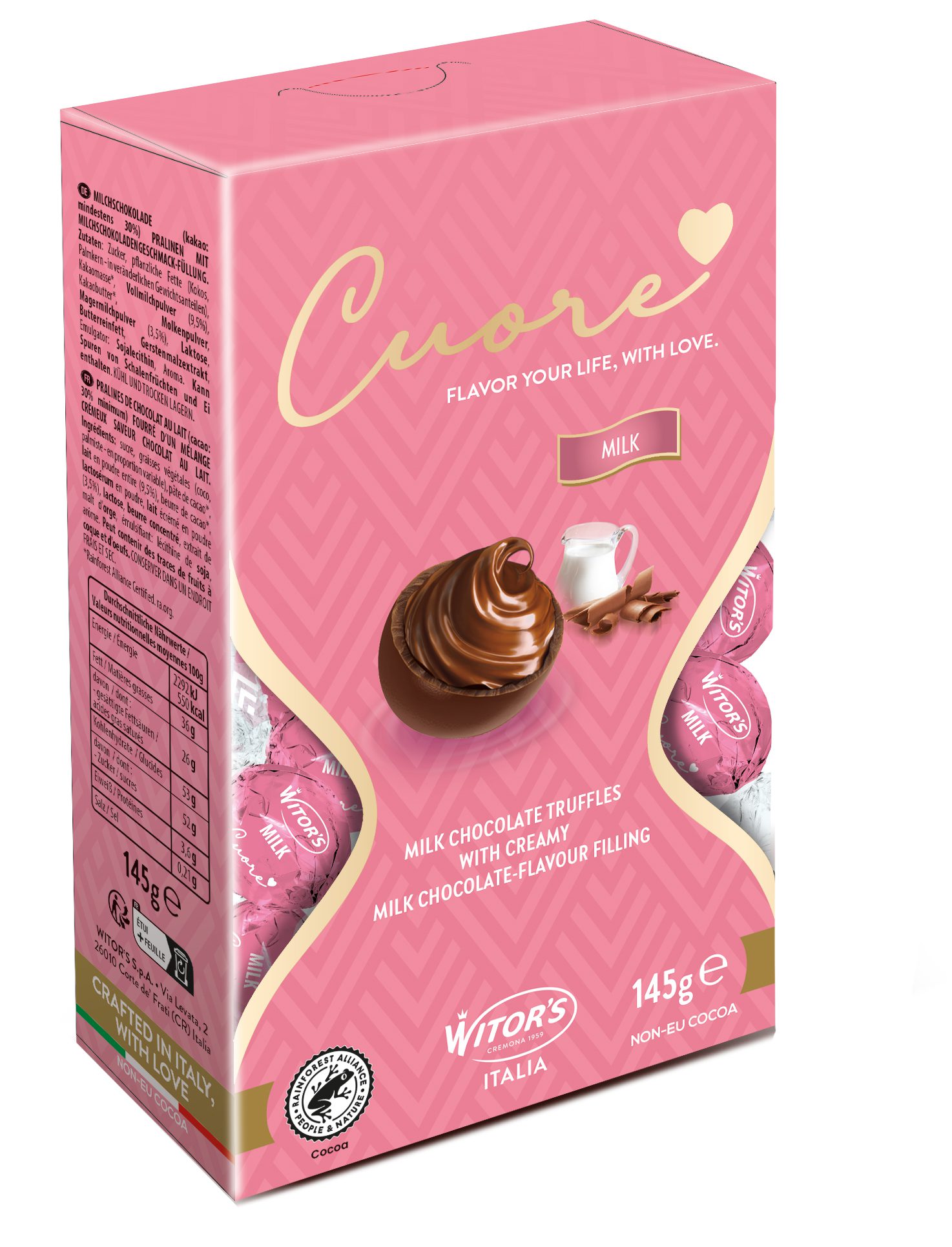 Witors Cuore Italian Chocolate Milk Box 145gm