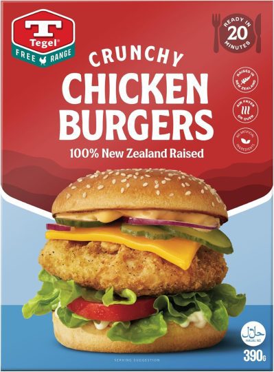Tegel Crunchy Chicken Burgers 390gm